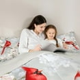 thumbnail image 5 of Manfei Merry Xmas 7-Piece Bedding Comforter Set,Red Bird Cardinals King Bedding Sets,White Peach Blossom Bed Sheets For Men Women,Luxury Bedroom Decor Reversible, 5 of 9