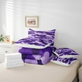 thumbnail image 4 of Erosebridal Camouflage Army Bedding Sets King Size, Purple Camo Comforter Sets with Sheets, Military Room Decor, 7-Piece, 4 of 5