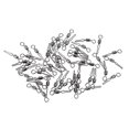 thumbnail image 1 of 50 Piezas Pesca Giratoria Conector De Línea De Pesca Dispositivo De Gancho De Sublínea Aparejo 6 Macarena Giratorios de pesca, 1 of 6