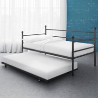 Mainstays Modern Metal Daybed with Trundle, Twin Size Frame, Multiple Colors