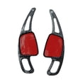 thumbnail image 3 of 2 piezas de extensión de palanca de cambios para volante de coche para S5 A7 A8 Q2 Patrón de carbono negro, 3 of 8