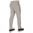 thumbnail image 2 of CHAMPRO Triple Crown 2.0 Tapered Bottom Baseball Pants with Braid, Adult 2X-Large, Grey, Black, 2 of 3