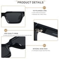 thumbnail image 3 of ANDWOOD Gafas de Sol Rectangulares con Montura Gruesa Polarizadas en Negro, 3 of 6
