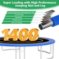 thumbnail image 3 of LHX Trampoline with Basketball Hoop 14FT 1400LBS Outdoor Trampolines for Kids Adults Backyard Heavy Duty Round Trampoline with Safety Enclosure Net, Lights, Sprinklers, Socks, No Gap Design, 3 of 9
