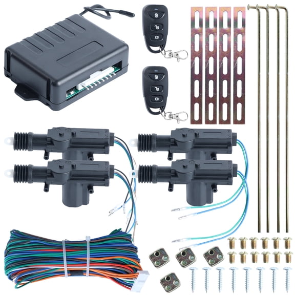Car Central Power Door Lock Unlock Remote Kit Keyless Entry 4 Door Lock Actuator