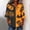 A03 Orange, variant on JOANKDMI Women's Creepy Monster and Cobweb Theme T Shirts Casual V Neck Button Up Top for Trick-or-Treat Party Spooky Festival Clothing Fun Autumn Holiday Themed Wardrobe