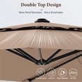 thumbnail image 3 of SUMMIT LIVING 13FT Patio Umbrella with Base Included - Double-Vented Rectangle Outdoor Market Umbrella for Patio - Beige, 3 of 9