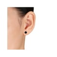 thumbnail image 2 of Monture Panier de Boucles d'Oreilles Clous en Or Blanc Ou Jaune 14K avec Diamants Noirs Ronds de 3 Ct, 2 of 3