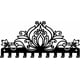 thumbnail image 1 of Llavero de metal con forma de flor de loto, decorativo, con 11 ganchos, organizador de llaves para pared, decoración de cocina, colgador de llaves y correa para perro., 1 of 9