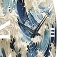 thumbnail image 5 of Designart "Kinetic Waves in the World of Art I" Nautical & Beach Oversized Wall Clock, 5 of 5