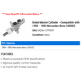 thumbnail image 2 of Brake Master Cylinder - Compatible with 1984 - 1985 Mercedes-Benz 500SEC, 2 of 2