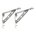thumbnail image 1 of 2 piezas soportes de estante de acero inoxidable en ángulo recto l soporte l fácil de instalar colgante de pared de ahorro de espacio desmontable de 10 pulgadas, 1 of 8