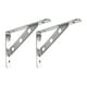 thumbnail image 1 of 2 piezas soportes de acero inoxidable muebles montados en espesas de pared esquina pulsera desmontable soporte de estante sólido de servicio pesado 10 pulgadas, 1 of 8