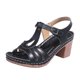 thumbnail image 2 of Moda mujer diapositiva ahueca hacia fuera cómodas sandalias de tacón alto playa zapatos casuales Wmkox8yii  hfjk67, 2 of 7