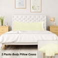 thumbnail image 2 of PiccoCasa 2Pcs Body Pillowcases Microfiber Pillow Covers, Queen Pearl White, 2 of 8