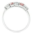 thumbnail image 3 of Pompeii 1 Ct Pink Diamond Five Stone Anniversary Wedding Ring 14k White Gold Lab Grown, 3 of 4