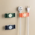 thumbnail image 4 of Yuarrent Paquete de 4 organizadores de cables de pared autoadhesivos para auriculares, soporte para cables de teclado, enrollador de cables de Electrodomésticos Naranja Yuarrent HA062807-02, 4 of 6