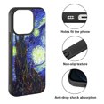 thumbnail image 2 of FINCIBO Soft Rubber Protector Cover Case for Apple iPhone 14 Pro 6.1" 2022, The Starry Night Van Gogh, 2 of 5