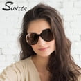 thumbnail image 4 of Sunier Oversized Polarized Brown Sunglasses for Women Butterfly Shades for Driving, 4 of 9
