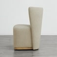 thumbnail image 4 of CHITA Modern Wingback Dining Chairs with Casters&Wood Base Set of 2, 4 of 5