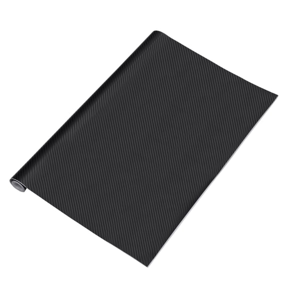 Unique BargainsBlack 3D Carbon Fiber Protective Car Wrap Film 59.8ftx19.7ft Exterior Interior Vinyl Wrap Cover 5.5mil 1 Pc Universal