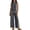 Dark Gray, variant on 2 Piece Sets for Women Color Block Linen Lounge Sets Sleeveless Top Wide Leg Pants Matching Casual Travel Outfit, M