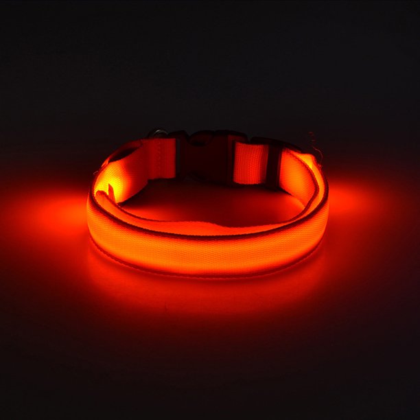 Collar LED para perros, collar con luz LED, recargable por USB, collar de seguridad para perros, collar con luz roja para perros