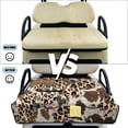thumbnail image 6 of COEQINE Golf Cart Seat Cover Blanket Towel Accessories, Portable Foldable Design with Carry Handle, Universal Fit for EZGO/Yamaha/Club Car with 4 Pockets, Cow Leopard Print, 6 of 8