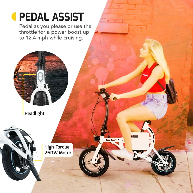 Swagtron EB 1 Classic Lightweight Aluminum Folding eBike with High