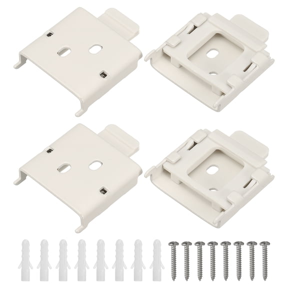Uxcell 4-Pack Metal Mounting Brackets Roller Blind Buckles, Universal Replacement Brackets for Indoor/Outdoor Roller Shade Vertical Blinds Accessory, Beige