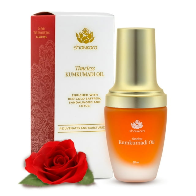 Aceite facial Shankara Kumkumadi con azafrán y hierbas ayurvédicas