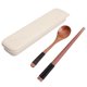 thumbnail image 2 of Juego de 3 cucharas y palillos de madera, cubiertos portátiles, práctico kit de vajilla con caja para fiestas, viajes y picnics (colores surtidos)., 2 of 5