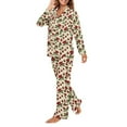 thumbnail image 2 of FOR U DESIGNS Vintage Rose Pajama Sets for Women 2 Piece Button Up Long Sleeve Button Pajamas Tops for Women Size 4XL Womens Nightwear Sets Button Front Sleepwear, 2 of 7