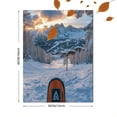thumbnail image 3 of Sunset Ski Mountain Canvas Prints/Wall Art，Perfect for Living Room，Bedroom，Ski Lodge，Apartment，Office Decor, 3 of 8
