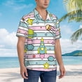 thumbnail image 2 of Lsque Space Doodle pattern Hawaiian Shirt for Men, Unisex Summer Beach Casual Short Sleeve Button Down Shirts-3X-Large, 2 of 9