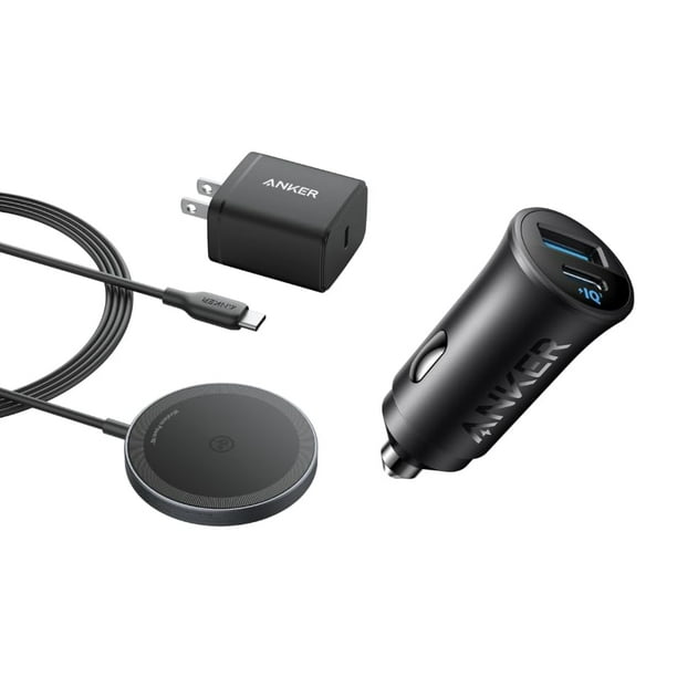 Cargador inalámbrico Anker MagGo Magnetic Qi2 21W con cargador de coche