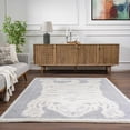thumbnail image 6 of BoutiqueRugs Zane Farmhouse Area Rug - Light Gray, Cream - 6'7" x 9', 6 of 15
