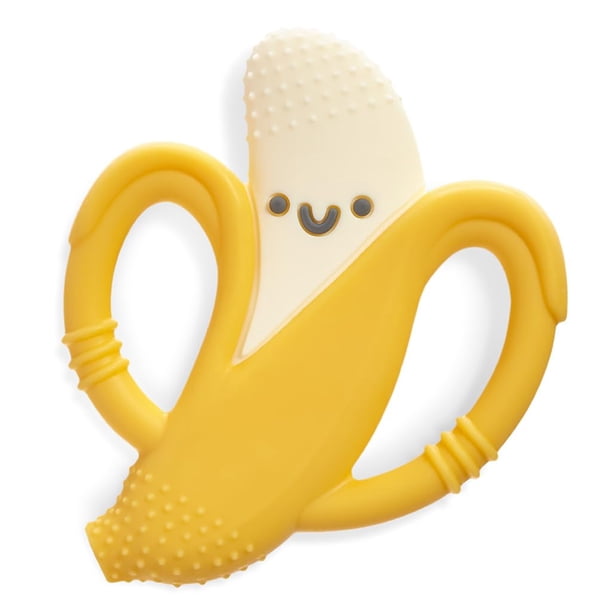 Mordedor para bebés Itzy Ritzy de silicona con forma de plátano y asas