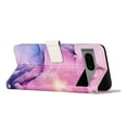 thumbnail image 3 of Nalacover for Google Pixel 7A Marble Pattern Wallet Case with Credit Card Slots Holder Kickstand Cover, Soft Silicone Shokcproof Anti-Fall Premium PU Leather Magnetic Clasp Flip Case, Purple, 3 of 8