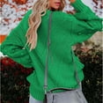 thumbnail image 4 of Lovskoo Sweaters for Women Trendy Color Long Sleeve Pullove Shirt Sweater Tops Green, 4 of 9