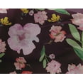 thumbnail image 4 of oneOone Georgette Viscose Wine Fabric Flower & Leaves Watercolor Quilting Print Sewing Fabric By The Yard 42 Inche Wide, 4 of 4