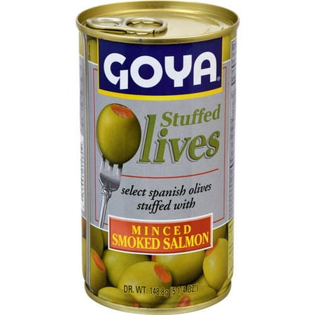 Goya Stuffed Lives Select Spanish Olives Stuffed With Minced Smoked Salmon, 5.25 (The Best Smoked Salmon)