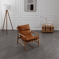 thumbnail image 5 of Guyou PU Leather Chair Set of 2 - 25.5" Wide Plush Armchair for Living Room & Bedroom, Modern Upholstered Reading Chair with Solid Wood Frame, Brown, 5 of 7