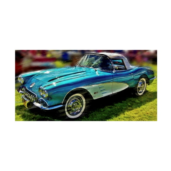 David Manlove '58 Corvette 1' Canvas Art