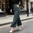 thumbnail image 6 of SBYOJLPB Women's Wide-leg Pants Solid Color Loose Casual Comfortable High-waisted Trousers, 6 of 7