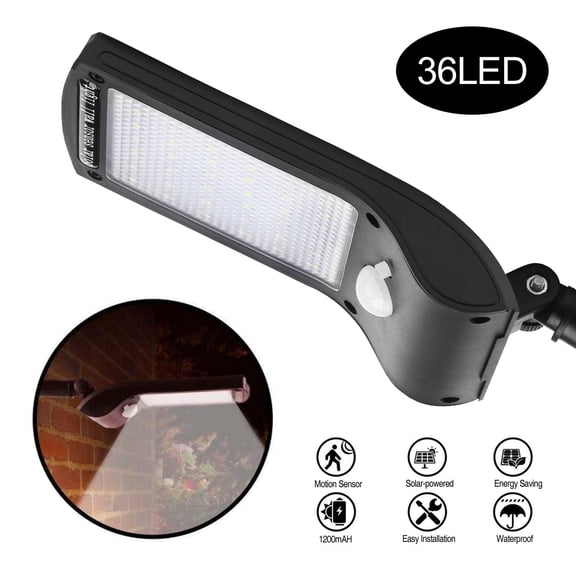 2PCS Outdoor 36 LED Solar Power PIR Motion Sensor Wall Street Light Garden Lamp