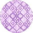 thumbnail image 1 of Ahgly Company Indoor Round Abstract Purple Contemporary Area Rugs, 7' Round, 1 of 4