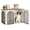 White Brown, variant on Hzuaneri 44.1" Wooden Dog Crate Furniture, Indoor Dog Cage for Medium to Large Dog, Decorative Pet House Side End Table TV Stand, Chew-Resistant, White Brown