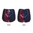 thumbnail image 3 of Salouo Cool Wolf Head Print Women's 2 in 1 Running Shorts Double-Layer Shorts Athletic Workout Gym Yoga Shorts Running Shorts for Women-Small, 3 of 7