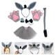 thumbnail image 2 of 1 set Donkey Disfraz Props de diadema de cabeza de animal Props de cosplay de vestuario animal Suministro de rendimiento, 2 of 6